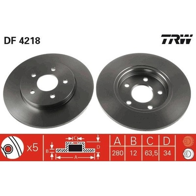 Brzdový kotouč TRW DF4218