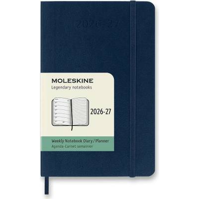 Moleskine A6 týdenní 2026-27 modrý