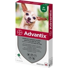 Advantix Spot-on pro psy do 4 kg 4 x 0,4 ml