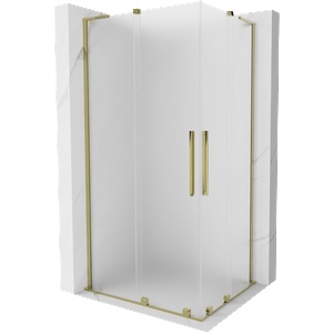 Mexen Velar L Duo плъзгаща се душ кабина 100 x 90 cm, матирано стъкло, златна - 871-100-090-02-33-50 (871-100-090-02-33-50)