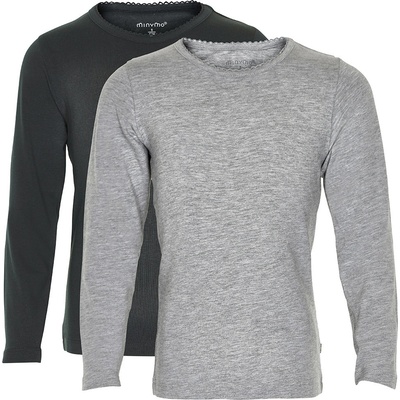 Minymo dvojbalenie tričiek Anthacite Black