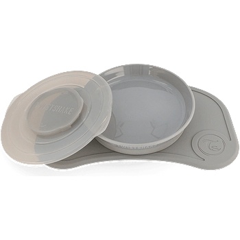 Мини подложка + чиния Twistshake Grey (7350083124425)