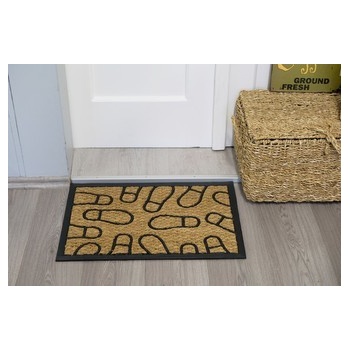 Mojkoberec Kokos + guma stopy Hnedá 40x70 cm