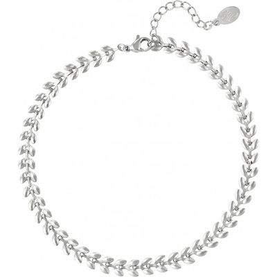 ORNAMENTI Náramek na kotník Leafs silver OOR150030