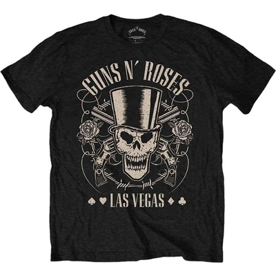Guns N' Roses Top Hat, Skull & Pistols Las Vegas Black M Риза (GNRTS27MB02)