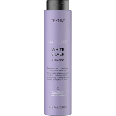 Lakme Teknia White Silver Shampoo neutralizační šampon pro blond, melírované a bílé vlasy 300 ml