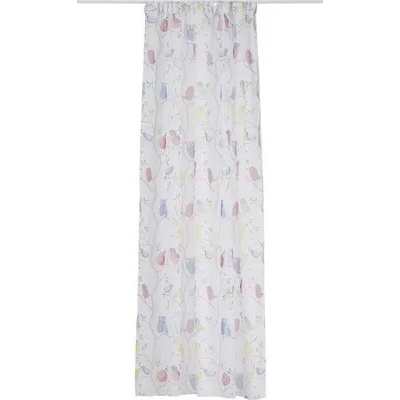 Záclona SoleVito OWL Sovy modro-bílá 300x260 cm