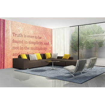 DIMEX ART s. r. o Самозалепваща се флизелинова фототапета цитат на айзък нютън 375 x 250 см