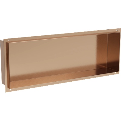 Mexen X-Wall-NR вградена лавица без фланец 60 x 20 см, четкана мед - 19C1602010 (19C1602010)