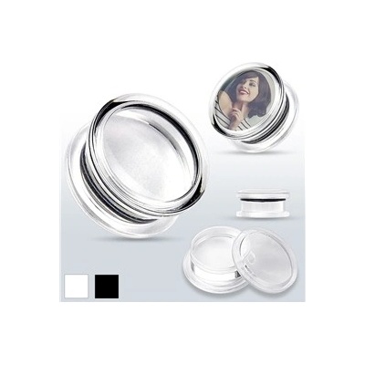 Piercingate plug do ucha vlastní potisk PTP00244 černá