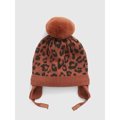GAP Baby čepice leopard Hnědá