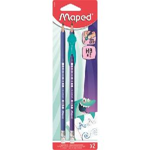 Maped Графитен молив с гума, HB, триъгълен, с дръжка за молив, MAPED "Kidy Learn" 853500 (853500)