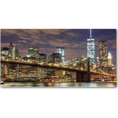 Foto obraz fotografie na skle Brooklynský most 100x50 cm