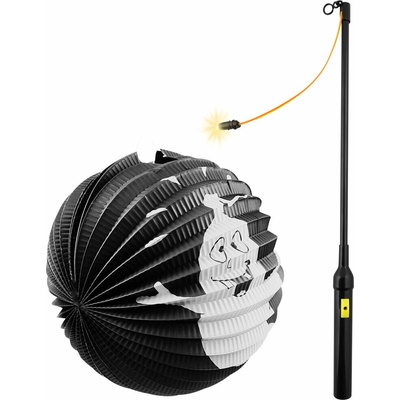 Rappa Lampión Halloween duch 25 cm so svietiacou paličkou 40 cm