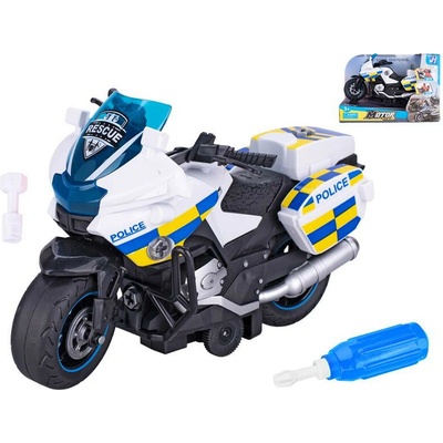 Mikro Trading Motorka policejní šroubovací 22 cm na setrvačník
