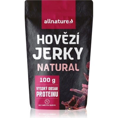 Allnature Beef Jerky Natural sušené mäso hovädzie 100 g