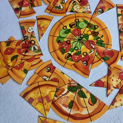 Puzzle - PIZZA Provedení: Komplet - hotové aktivity k okamžitému použití