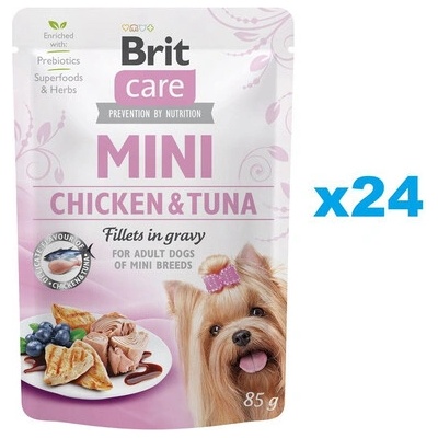 Brit Care Mini Chicken & Tuna fillets in gravy 24 x 85 g