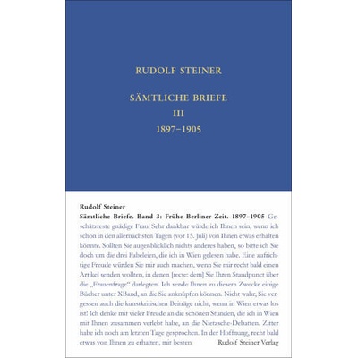 Sämtliche Briefe. Band 3 | Steiner Rudolf, Martina Maria Sam, David Marc Hoffmann, Péter Barna