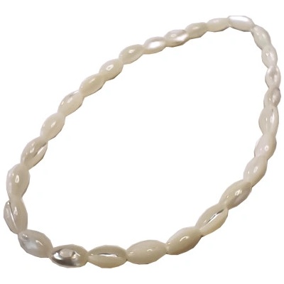 EX Herbis AHDL náramek z mušlí bílé rice EXMUSB1
