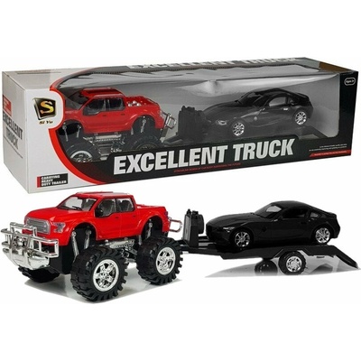 mamido Súprava vozidla Red Monster Truck čierna BMW Odťahové vozidlo 58 cm