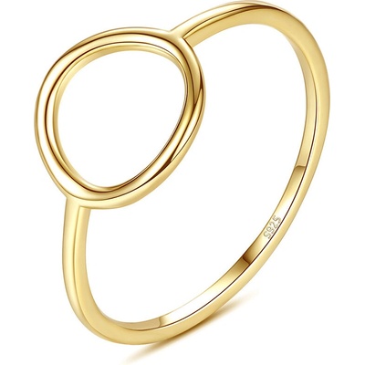 Meucci Pozlacený stříbrný prsten s kolečkem SYR083