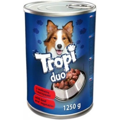 Консерва за куче Тропи Duo 1.250 кг. с вкус на говеждо и зеленчуци (296)