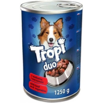 Консерва за куче Тропи Duo 1.250 кг. с вкус на говеждо и зеленчуци (296)