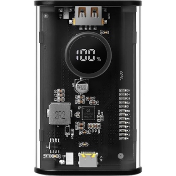 Tactical Външна батерия с USB-A и USB-C портове с технология за бързо зареждане - Tactical C4 Explosive Power Bank 9600 mAh 22.5W (черен) (GD01-3)