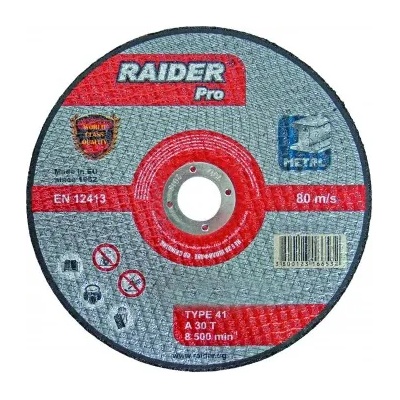 RAIDER Professional Диск за метал за ъглошлайф, 115x3x22.2мм, RAIDER RDP 160123
