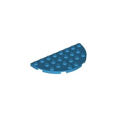 Lego 22888 Dark Azure Plate, Round Half 4 x 8