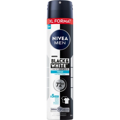 Nivea Men Black & White Invisible Fresh deospray 200 ml