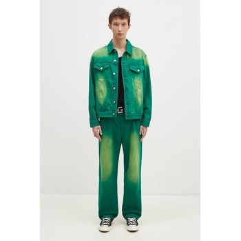 Billionaire Boys Club Дънково яке Billionaire Boys Club Garment Dyed Denim Jacket в зелено преходен модел с уголемена кройка B24411 (B24411)