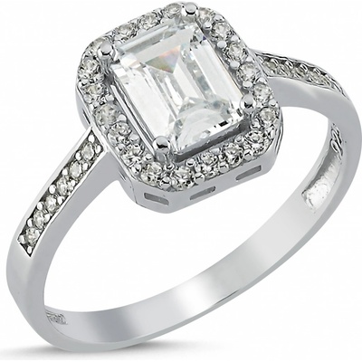 Lunica Stříbrný prsten HALF ETERNITY 0533 6