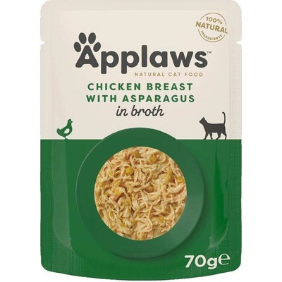 Applaws s kuřecími prsíčky a chřestem ve vývaru 70 g