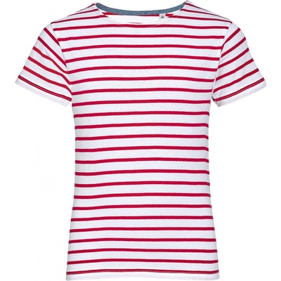 SOL's Collection Tričko Miles Kids pruhované krátký rukáv dětské COT25140090384 white red