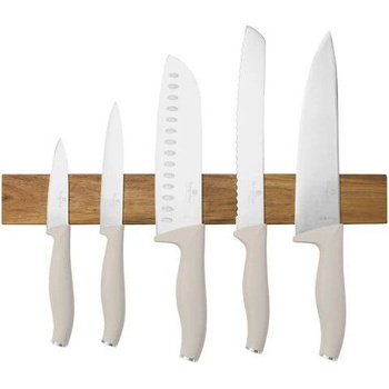 Berlinger Haus Комплект ножове Berlinger Haus с магнитен държач от акациева дървесина 6 части Sahara Collection (BH-2945)