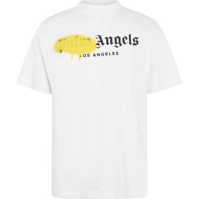 Palm angels Тениска PALM ANGELS Men's La T-Shirt - White Yellow