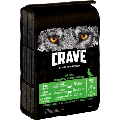 Crave Adult Dog s jehněčím & hovězím 2 x 11,5 kg