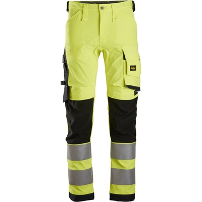 Snickers Workwear kalhoty AllroundWork Stretch reflexní třída 2 žluté