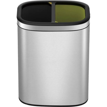 Image 1 of EKO 2 х 10 л отворен кош за разделно събиране матиран инокс EKO от серия OLI - CUBE (EKO903621Matts/s)