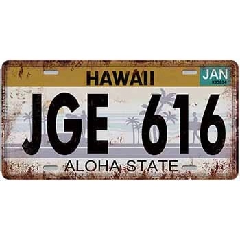 Ceduľa značka Hawaii