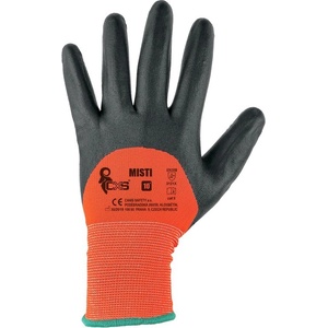CANIS SAFETY a. s Cxs misti / 3/4 нитрилни ръкавици с пълнеж - оранжеви/черни 10 (341008720995)