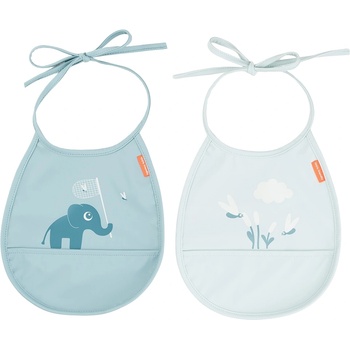 Done by deer Лигавници с джоб Happy Clouds сини 2 бр (1343442)