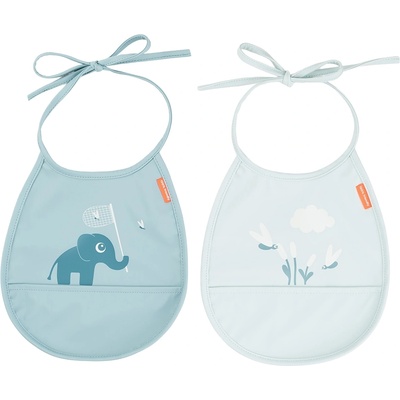 Done by deer Лигавници с джоб Happy Clouds сини 2 бр (1343442)