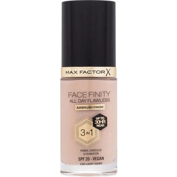 Max Factor Facefinity All Day Flawless SPF20 tekutý make-up s uv ochranou c40 light ivory 30 ml
