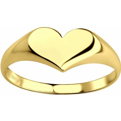 Nefertitis 21905 Stříbrný prsten dámský pozlacený SRDCE NF57689