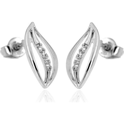 Zlatnictví U Kostela zlaté náušnice jemné lístečky 536b