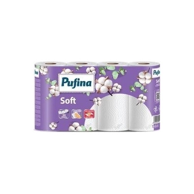 Papírové utěrky Soft, 2-vrstvé, 50 útržků, 4 role, PUFINA PP20648 ,balení 4 ks 574551