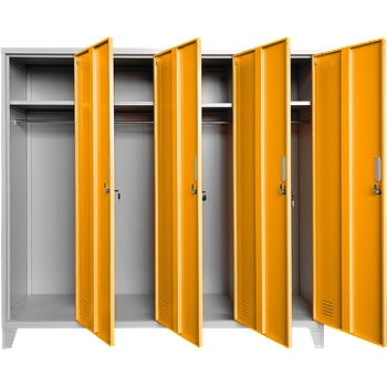 Carmen Метален шкаф Carmen CR-1604-4 JZ - сив / оранжев (3580176_2)